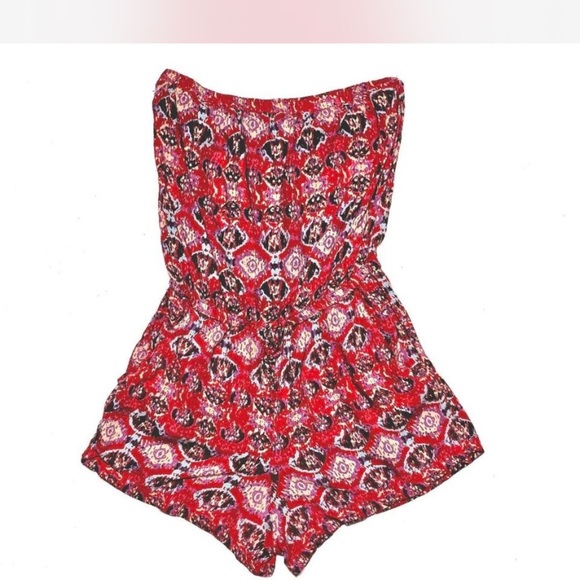 Angie Romper, Red, Patterned, Boho, Size L - Picture 1 of 6